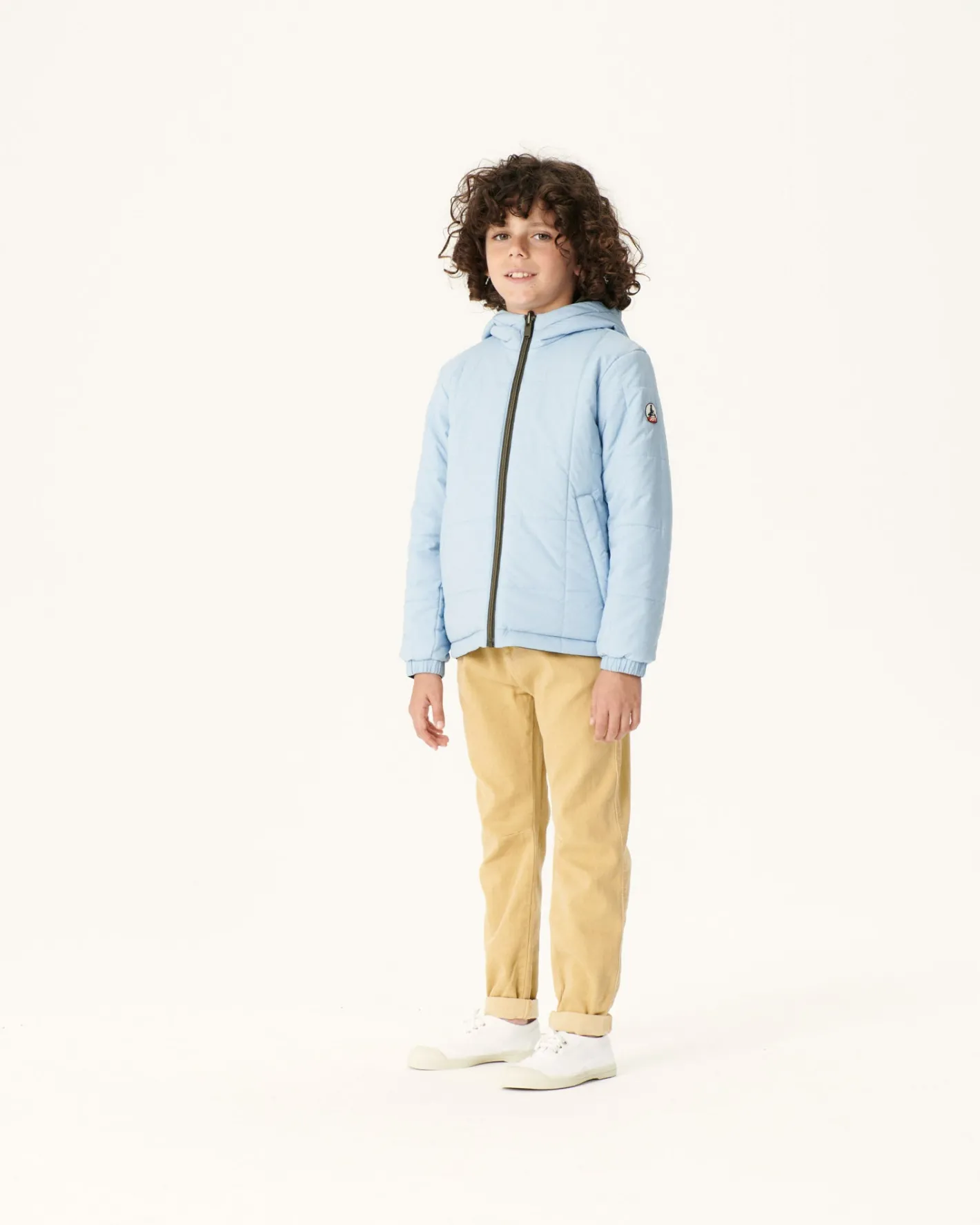 Donzen Jassen-JOTT Doudoune Ultralight Reversible A Capuche Army/Bleu Clair Enfant Rosso 2551 Army/Soft Blue