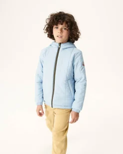 Donzen Jassen-JOTT Doudoune Ultralight Reversible A Capuche Army/Bleu Clair Enfant Rosso 2551 Army/Soft Blue