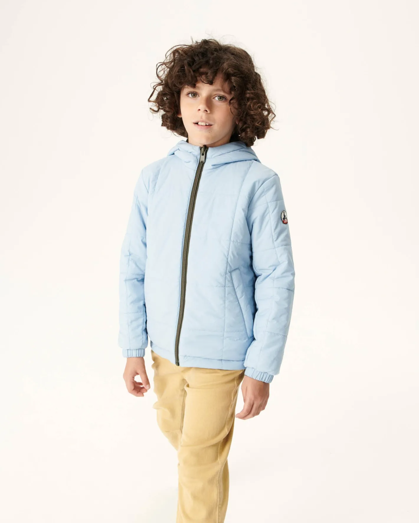 Donzen Jassen-JOTT Doudoune Ultralight Reversible A Capuche Army/Bleu Clair Enfant Rosso 2551 Army/Soft Blue