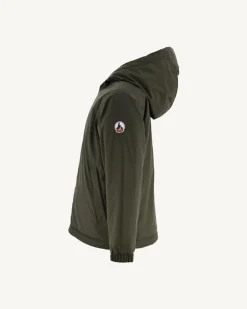 Donzen Jassen-JOTT Doudoune Ultralight Reversible A Capuche Army/Bleu Clair Enfant Rosso 2551 Army/Soft Blue