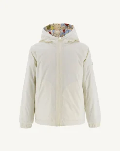 Donzen Jassen-JOTT Doudoune Ultralight Reversible A Capuche Ecru/Bohemian Bleu Enfant Ros 8953 Off-White/Bohemian Blue
