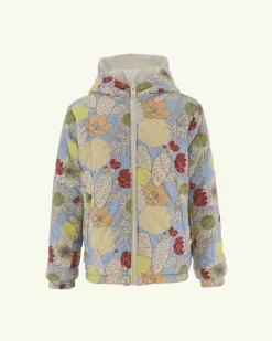 Donzen Jassen-JOTT Doudoune Ultralight Reversible A Capuche Ecru/Bohemian Bleu Enfant Ros 8953 Off-White/Bohemian Blue