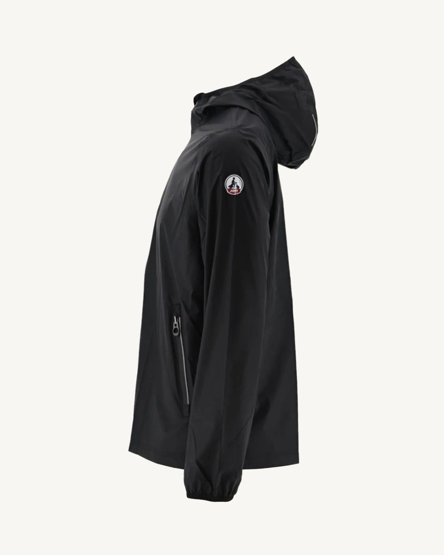 Donzen Jassen & Jacks-JOTT Impermeable A Capuche Paquetable Noir Manille 999 Black