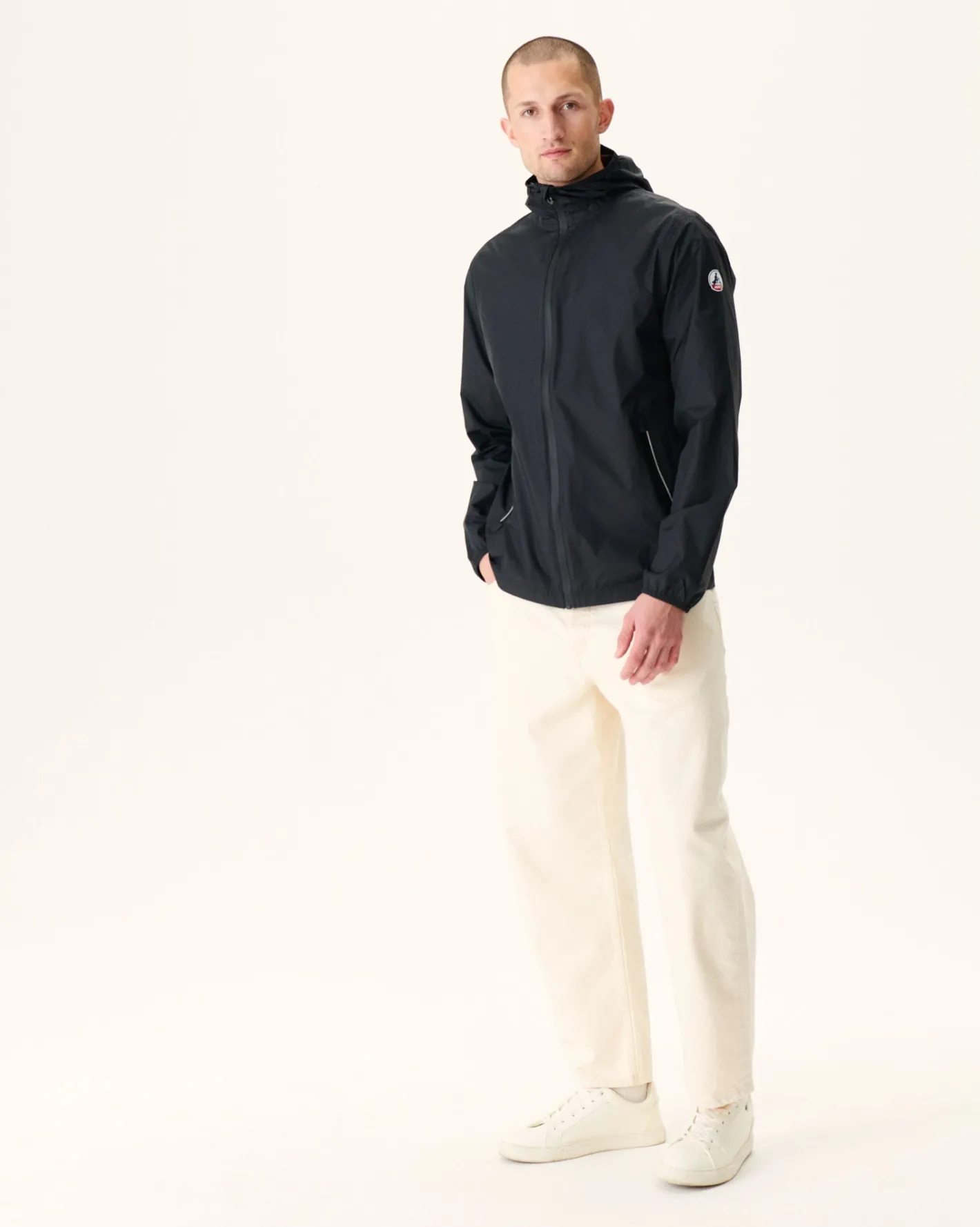Donzen Jassen & Jacks-JOTT Impermeable A Capuche Paquetable Noir Manille 999 Black