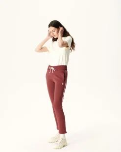 Kleding-JOTT Jogpant Femme En Coton Biologique Bordeaux Ingrina 330 Burgundy
