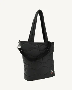 Tassen & Bagage-JOTT Maxi Tote-Bag En Coton Matelasse Noir Aponi 999 Black
