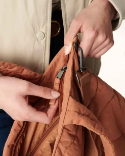 Tassen & Bagage-JOTT Maxi Tote-Bag En Coton Matelasse Camel Aponi 839 Camel