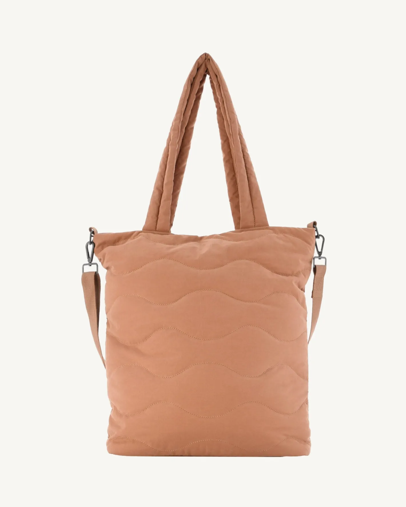 Tassen & Bagage-JOTT Maxi Tote-Bag En Coton Matelasse Camel Aponi 839 Camel