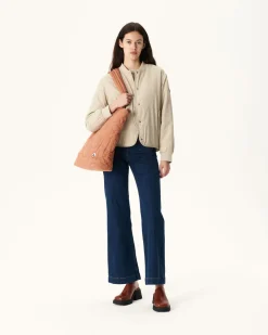 Tassen & Bagage-JOTT Maxi Tote-Bag En Coton Matelasse Camel Aponi 839 Camel