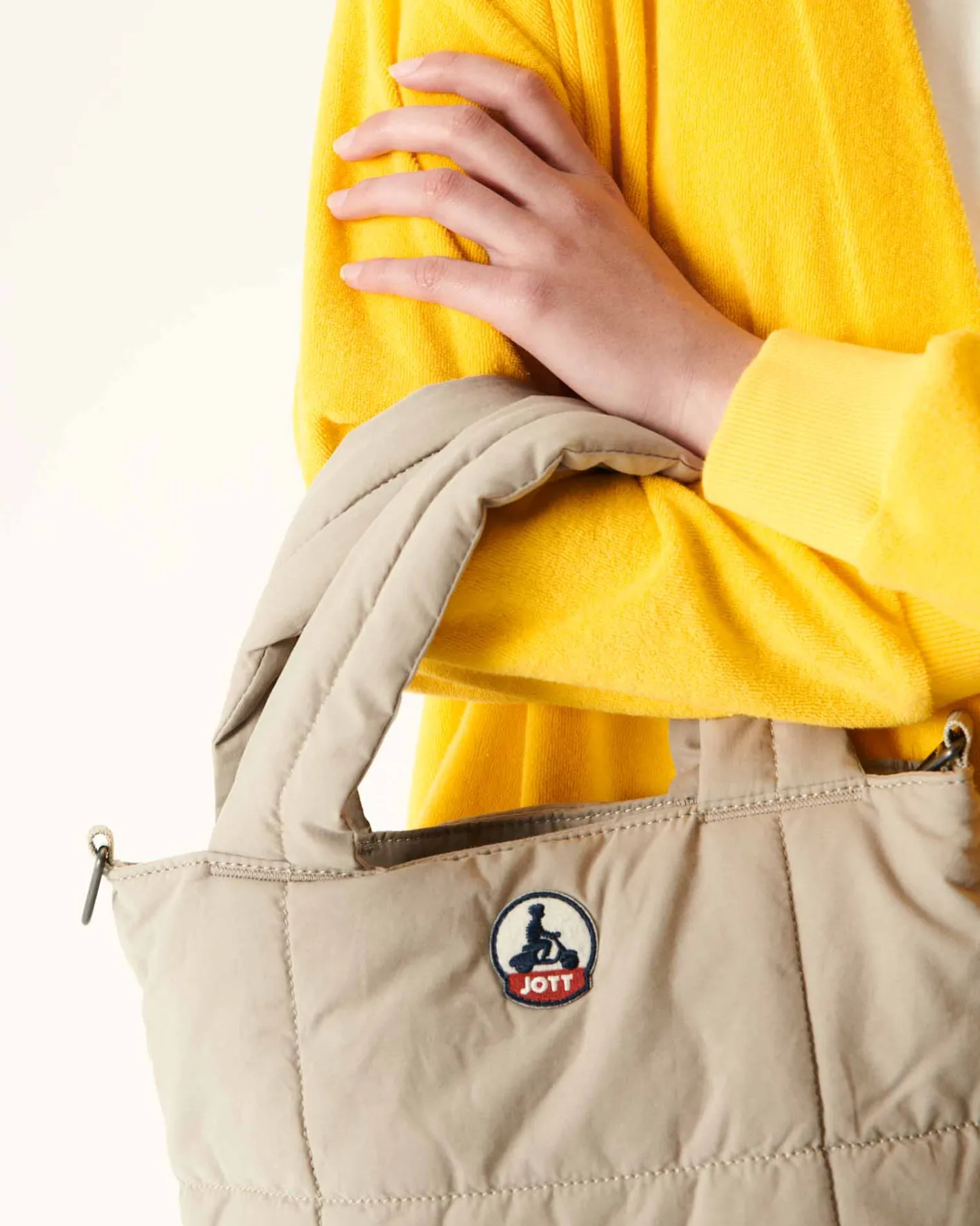 Tassen & Bagage-JOTT Mini Tote-Bag En Coton Gratte Beige Nuna 804 Beige
