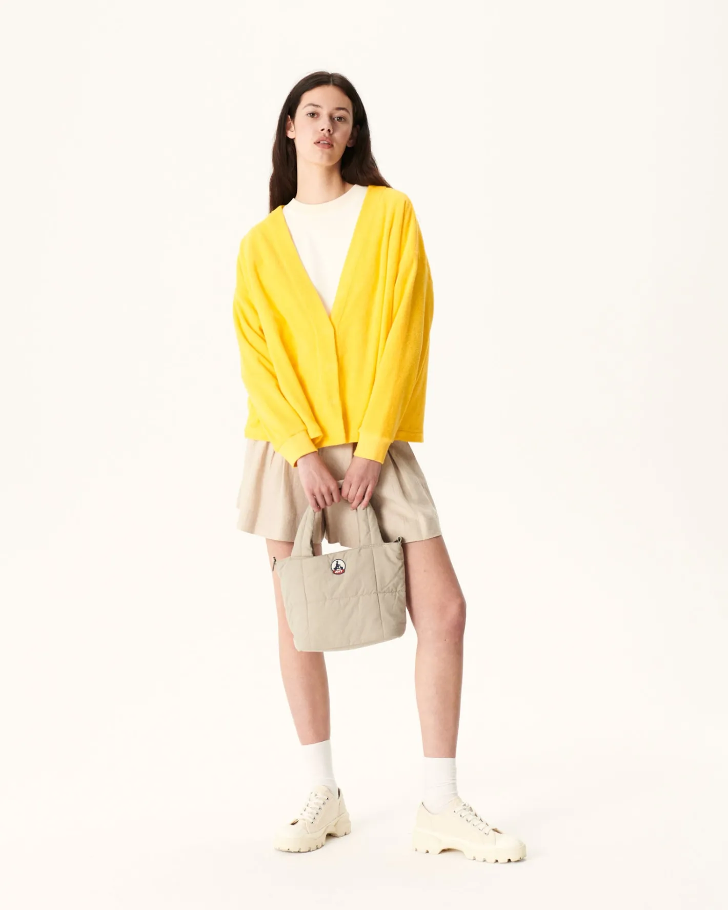 Tassen & Bagage-JOTT Mini Tote-Bag En Coton Gratte Beige Nuna 804 Beige