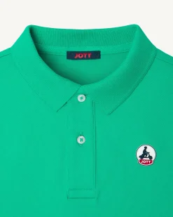 Kleding-JOTT Polo Enfant En Coton Biologique Vert Salvador 243 Poppy Green