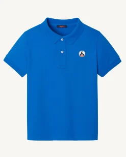 Kleding-JOTT Polo Enfant En Coton Biologique Azur Salvador 183 Azure