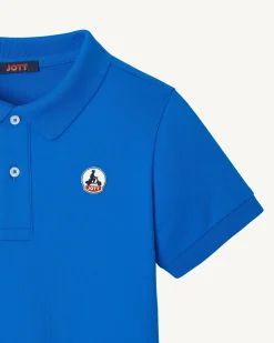 Kleding-JOTT Polo Enfant En Coton Biologique Azur Salvador 183 Azure