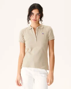 Kleding-JOTT Polo Femme En Coton Biologique Beige Franca 804 Beige