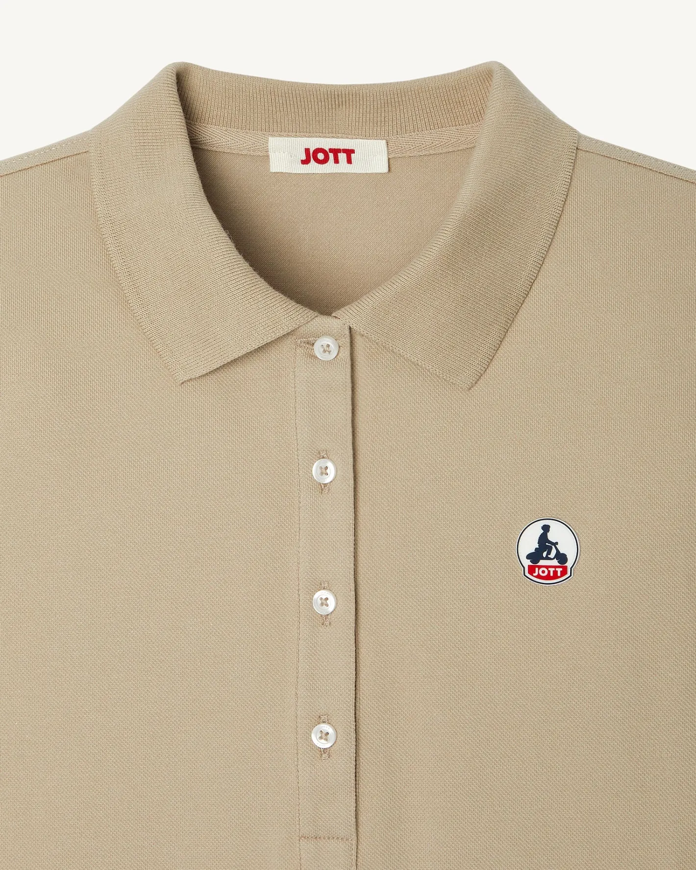 Kleding-JOTT Polo Femme En Coton Biologique Beige Franca 804 Beige