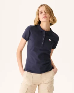Kleding-JOTT Polo Femme En Coton Biologique Marine Franca 104 Navy