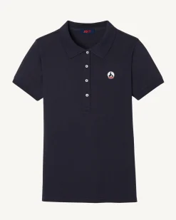 Kleding-JOTT Polo Femme En Coton Biologique Marine Franca 104 Navy