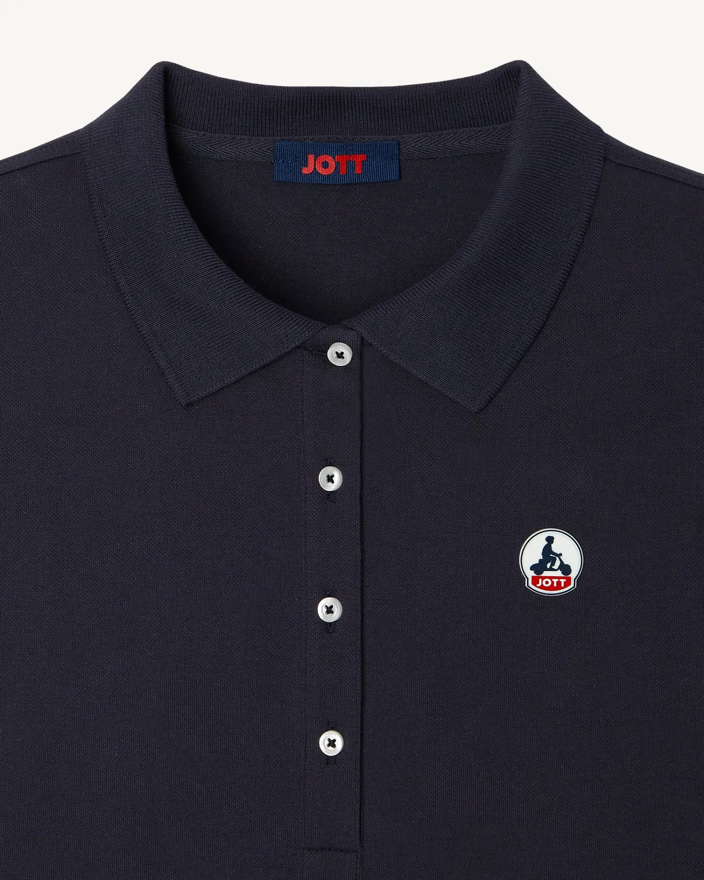 Kleding-JOTT Polo Femme En Coton Biologique Marine Franca 104 Navy