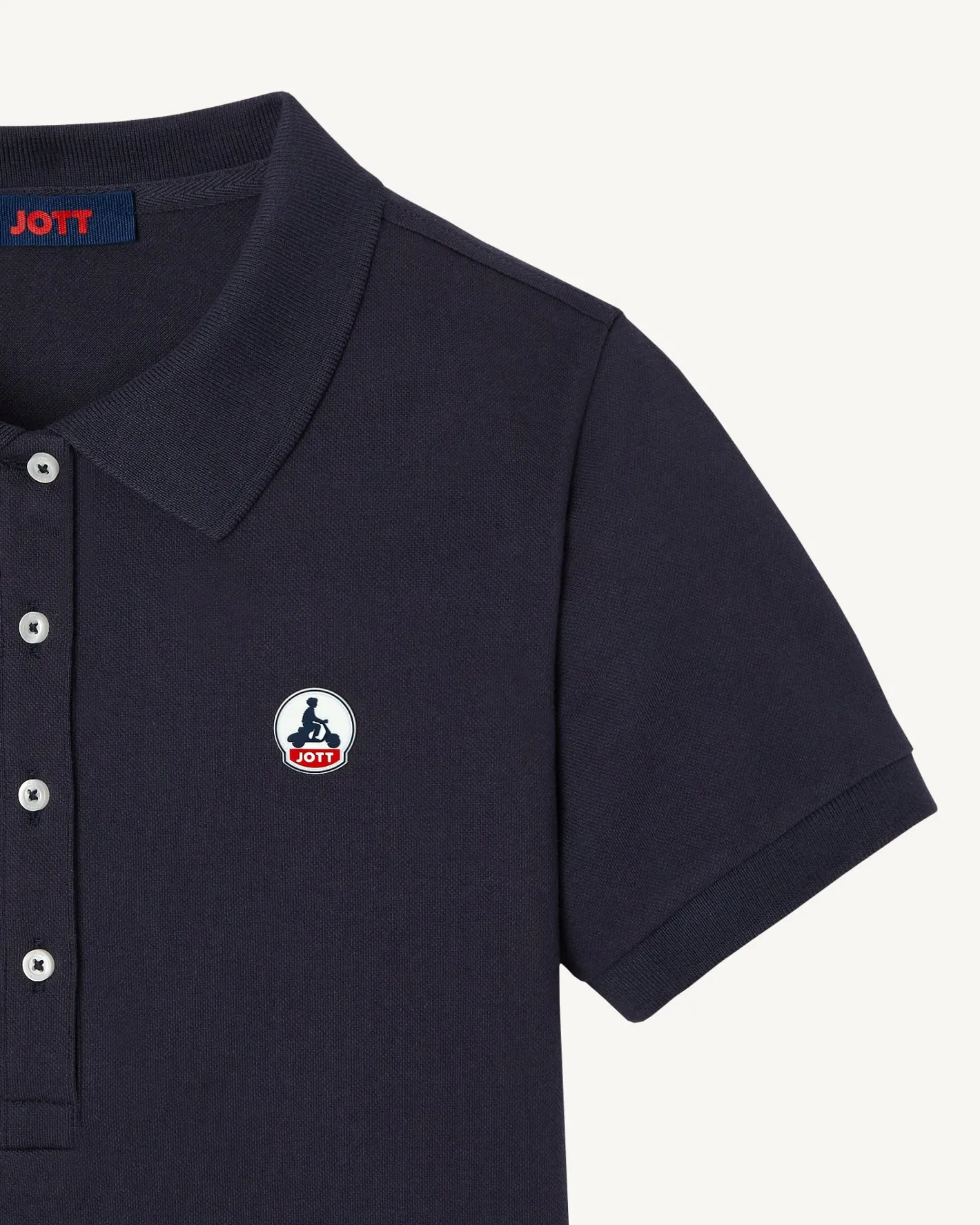 Kleding-JOTT Polo Femme En Coton Biologique Marine Franca 104 Navy