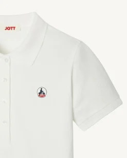 Kleding-JOTT Polo Femme En Coton Biologique Blanc Franca 901 Blanc