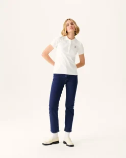 Kleding-JOTT Polo Femme En Coton Biologique Blanc Franca 901 Blanc