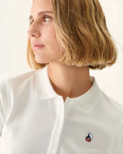 Kleding-JOTT Polo Femme En Coton Biologique Blanc Franca 901 Blanc