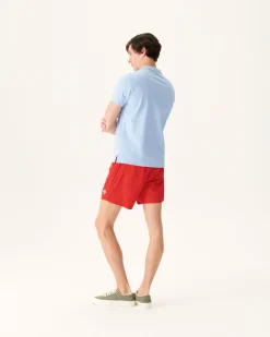 Kleding-JOTT Polo Homme En Coton Biologique Bleu Clair Marbella 180 Soft Blue