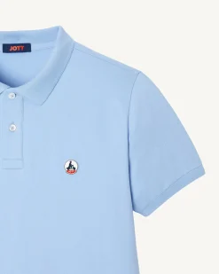Kleding-JOTT Polo Homme En Coton Biologique Bleu Clair Marbella 180 Soft Blue