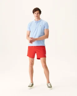 Kleding-JOTT Polo Homme En Coton Biologique Bleu Clair Marbella 180 Soft Blue