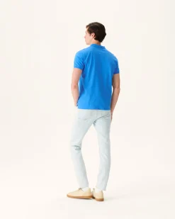 Kleding-JOTT Polo Homme En Coton Biologique Azur Marbella 183 Azure