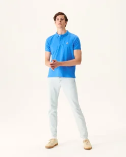 Kleding-JOTT Polo Homme En Coton Biologique Azur Marbella 183 Azure