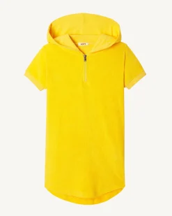 Kleding-JOTT Robe Eponge A Capuche Citron Enfant Mini 631 Lemon
