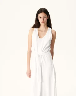 Kleding-JOTT Robe Longue Ceinturee Eponge Blanc Ibiza 901 Blanc