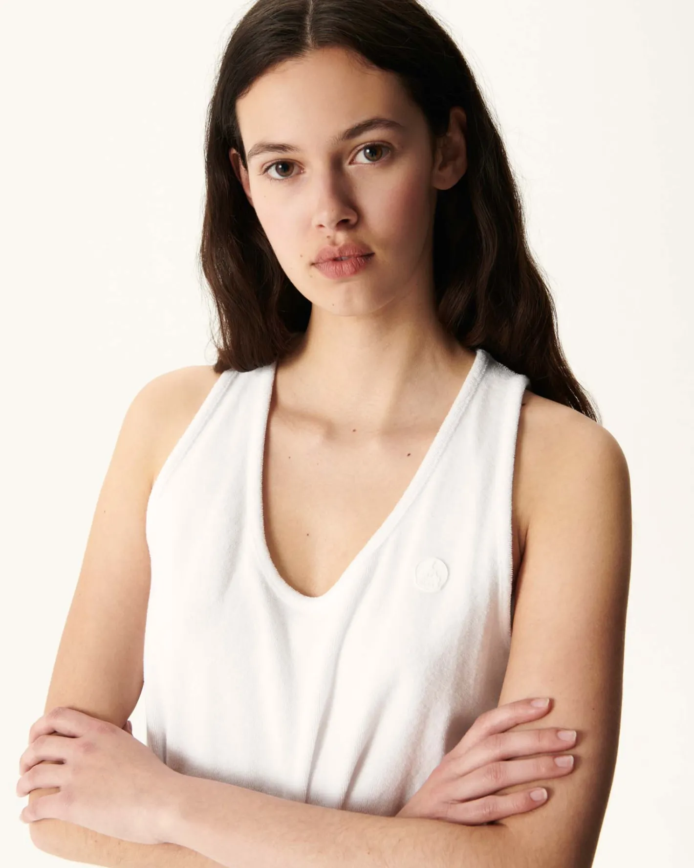 Kleding-JOTT Robe Longue Ceinturee Eponge Blanc Ibiza 901 Blanc