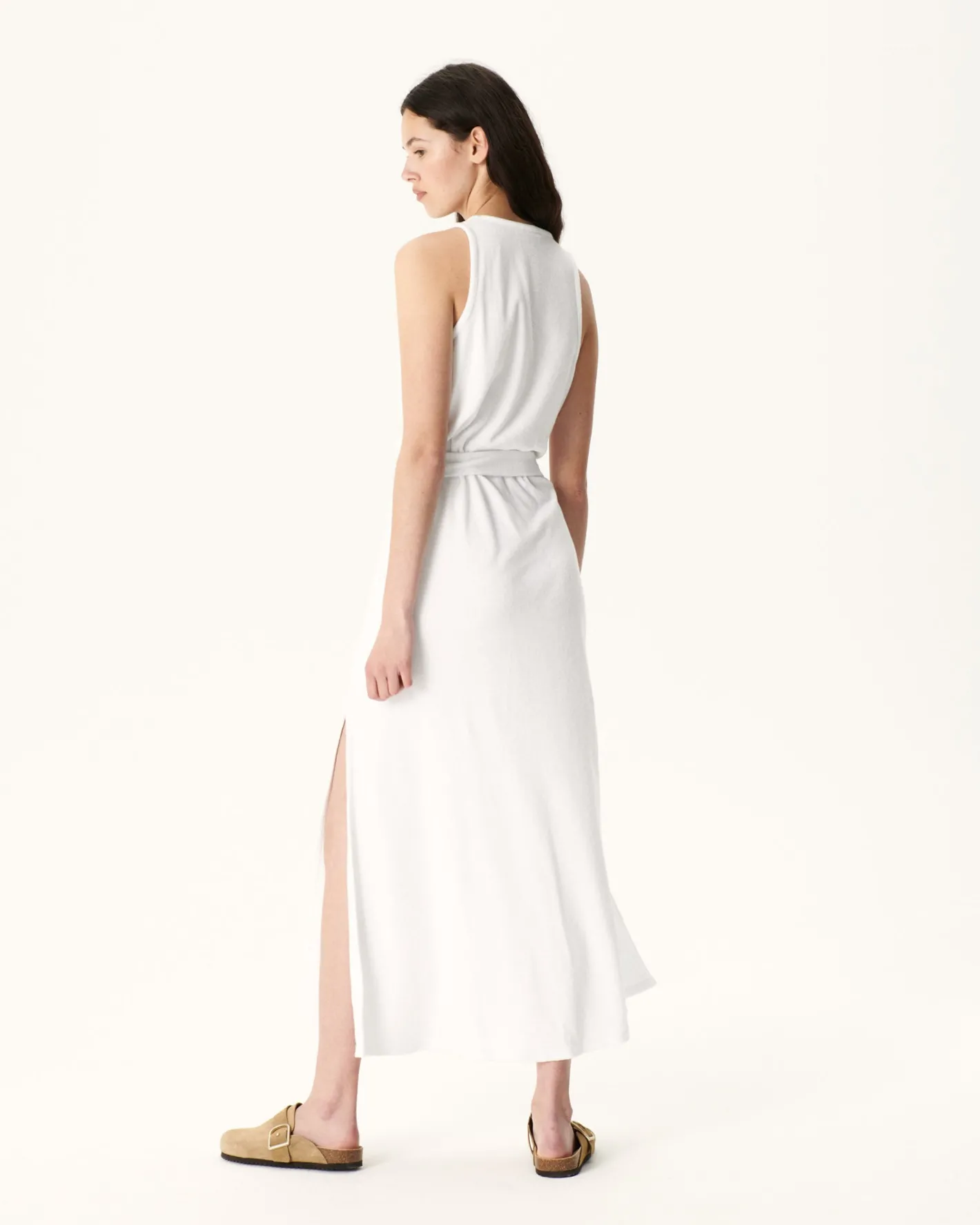 Kleding-JOTT Robe Longue Ceinturee Eponge Blanc Ibiza 901 Blanc