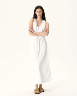 Kleding-JOTT Robe Longue Ceinturee Eponge Blanc Ibiza 901 Blanc