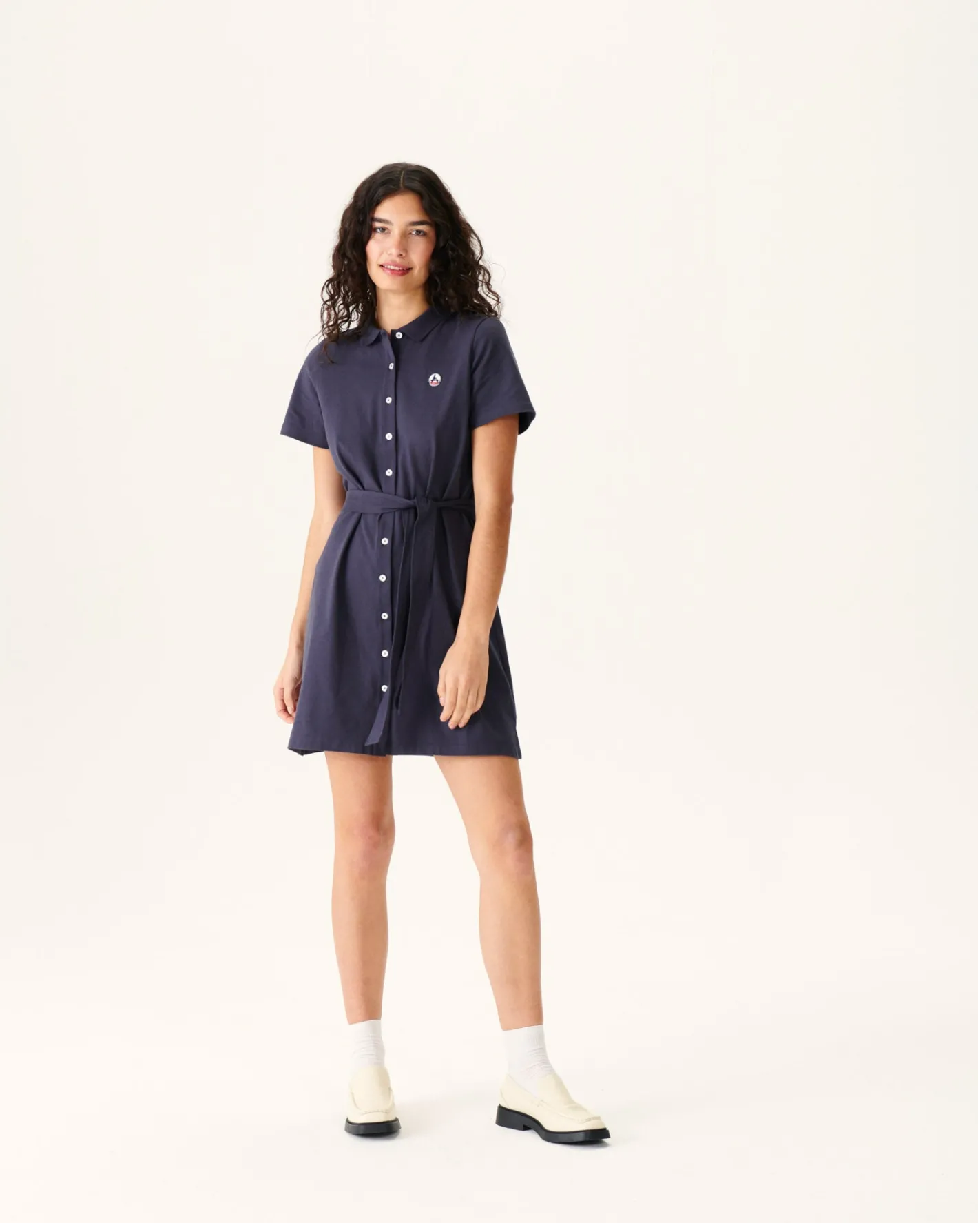 Kleding-JOTT Robe Polo Femme En Coton Biologique Marine Valencia 104 Navy