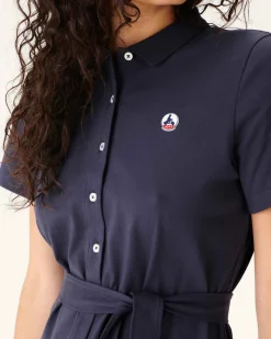 Kleding-JOTT Robe Polo Femme En Coton Biologique Marine Valencia 104 Navy
