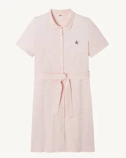 Kleding-JOTT Robe Polo Femme En Coton Biologique Rose Clair Valencia 463 Soft Pink