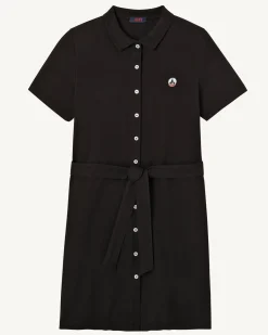 Kleding-JOTT Robe Polo Femme En Coton Biologique Noir Valencia 999 Black