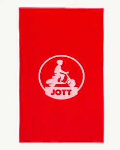 Accessoires-JOTT Serviette De Plage En Eponge Rouge Vif Beach 318 Fire Red