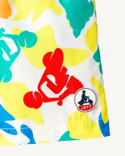 Kleding-JOTT Short De Bain Camo Multico Enfant Cassis 9021 Camo Multico