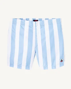 Kleding-JOTT Short De Bain Rayure Bleu Clair/Blanc Dov 1800 Stripe Soft Blue/White