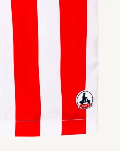 Kleding-JOTT Short De Bain Rayure Rouge Vif/Blanc Dov 3182 Stripe Fire Red/White