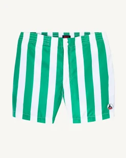 Kleding-JOTT Short De Bain Rayure Vert/Blanc Dov 2431 Stripe Poppy Green/White