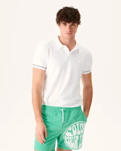 Kleding-JOTT Short De Bain Vert/Funday Blanc Biarritz 2432 Poppy Green /Funday White