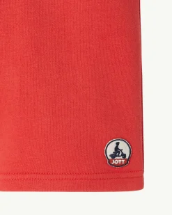 Kleding-JOTT Short Enfant En Coton Biologique Rouge Vif Pereira 318 Fire Red