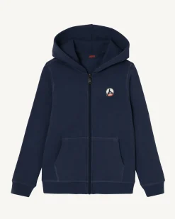 Kleding-JOTT Sweat A Capuche Enfant En Coton Biologique Marine Tijuana 104 Navy