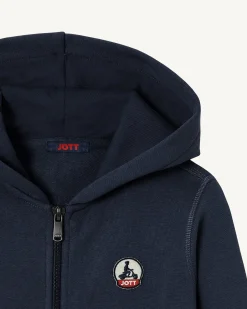 Kleding-JOTT Sweat A Capuche Enfant En Coton Biologique Marine Tijuana 104 Navy